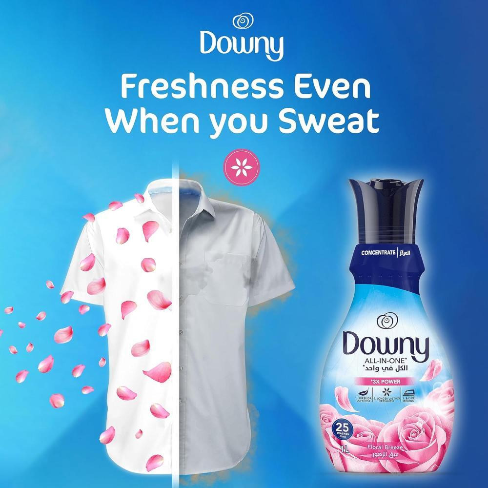 Downy, Fabric softener, Concentrate, Floral breeze, 33.8 fl. oz. (1 litre) - 4