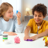 Air-Dry Clay Hey Clay - Animals: Cow, Doggie, Sheep, 6 Cans - 7 miniature