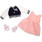 Our Generation BD61007 Terry Fashion Doll, Pink, Navy & White Jacket - 2 miniature