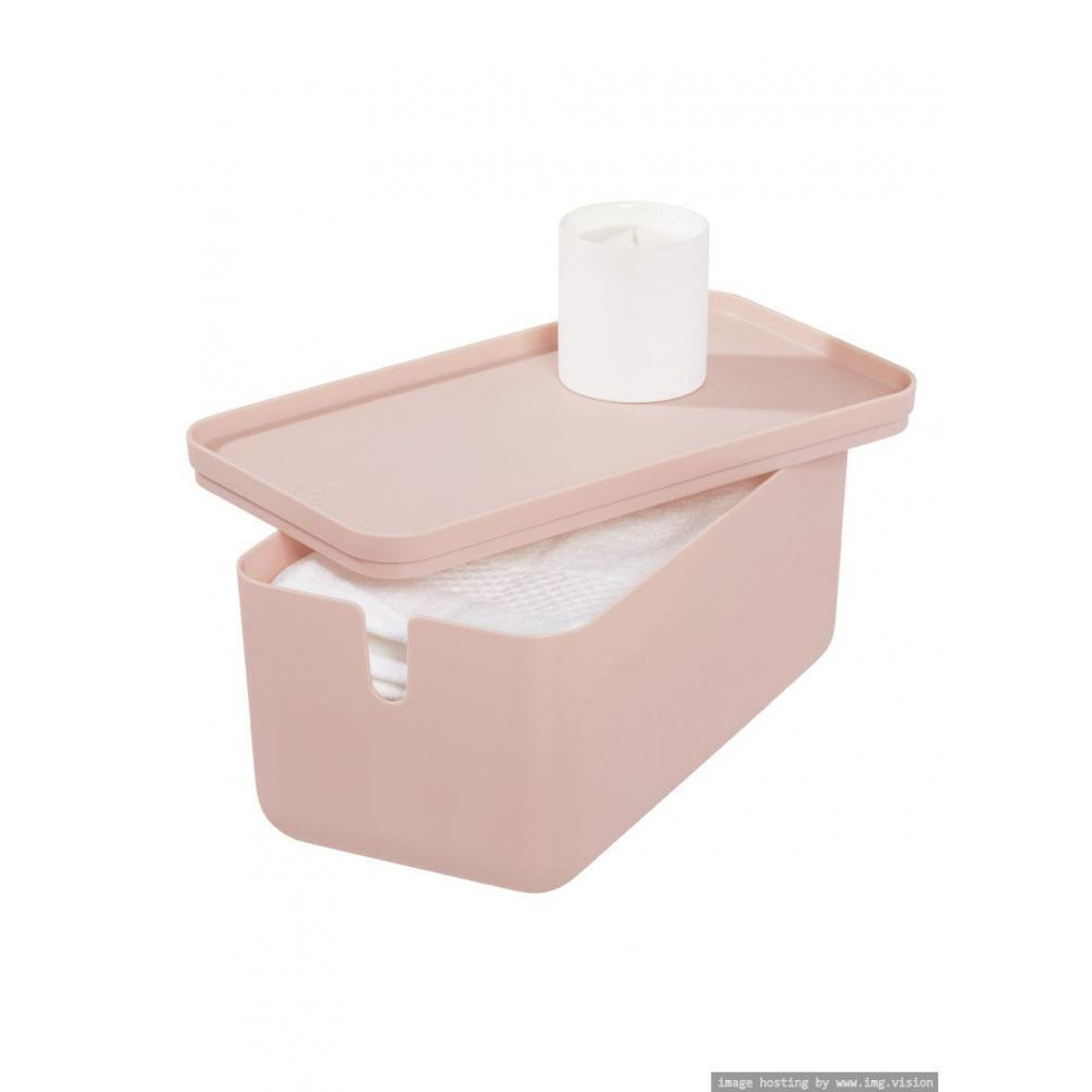 Interdesign Cade Lidded Storage Bin Blush Pink - 1