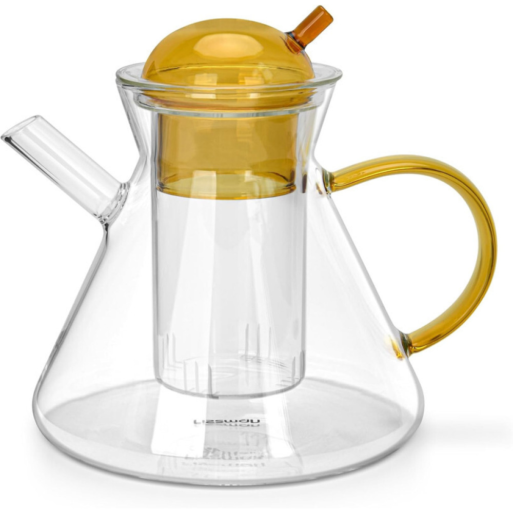 Fissman Tea Pot 950ml with Stainless Steel Filter Borosilicate Glass - 2