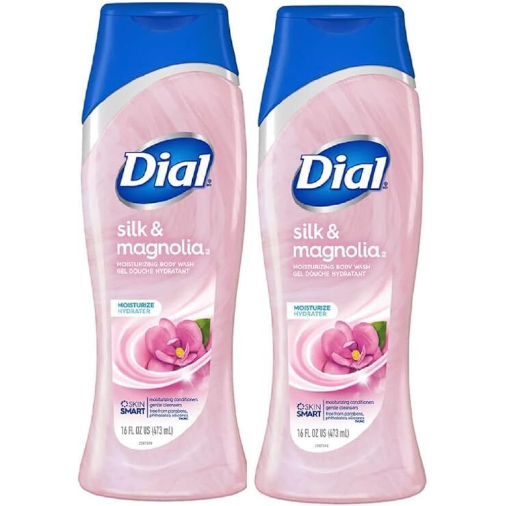 Dial Moisturizing Body Wash - Silk & Magnolia, 73 mL Per Bottle - Pack of 2 Bottles - 1