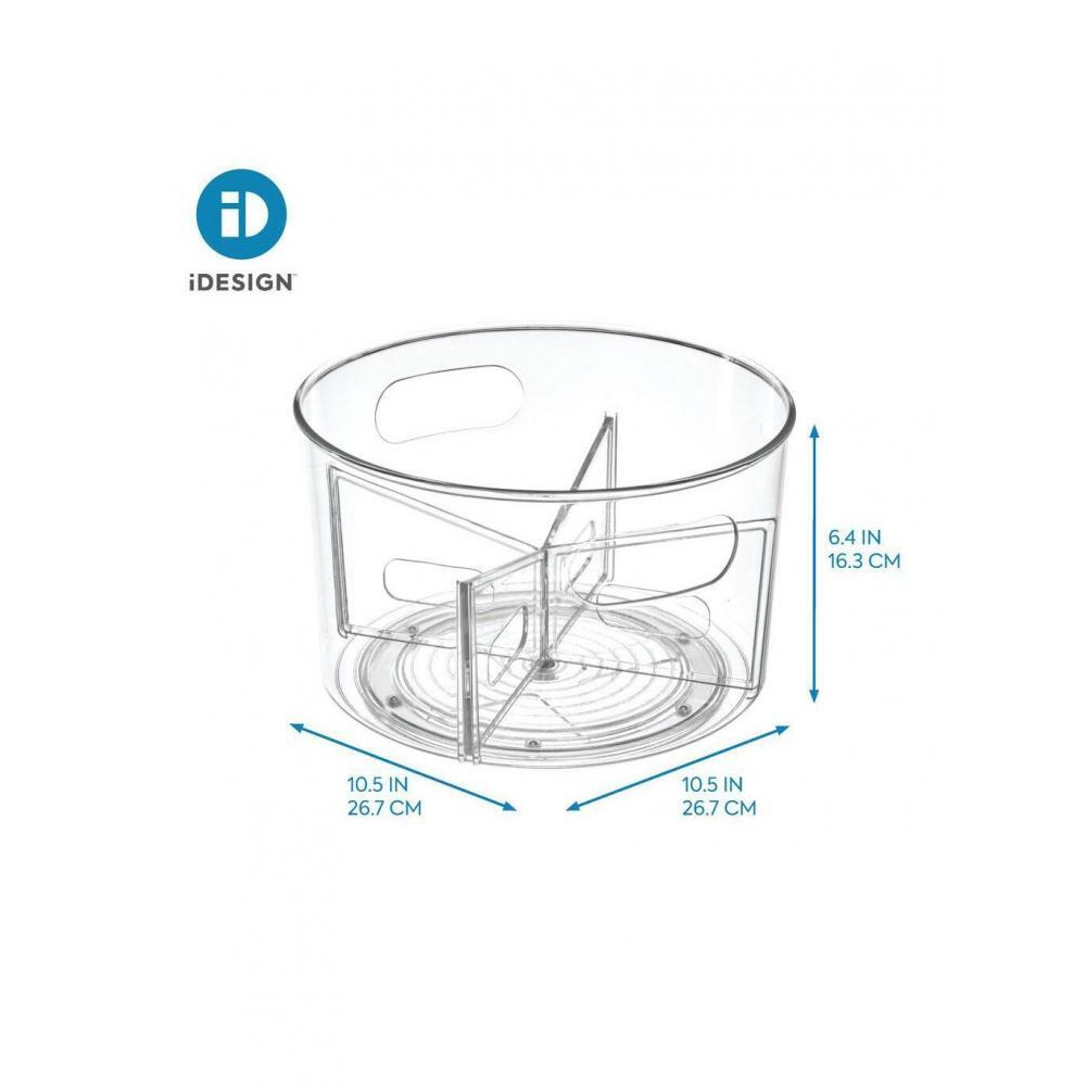 Interdesign Linus Customizable Turntable 10.5 x 10.5 x 6.4 inch Clear - 2