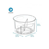 Interdesign Linus Customizable Turntable 10.5 x 10.5 x 6.4 inch Clear - 2 miniature