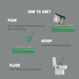 Prisco \/ Tofu Cat Litter, Charcoal, 7L - 4 miniature