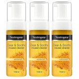 Neutrogena Clear and Soothe Mousse Cleanser, 150 ml, Pack of 3 - 1 miniature