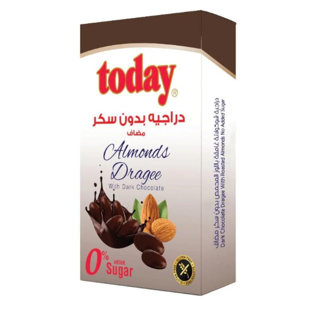 Today Драже Темный Шоколад с Добавлением Миндаля Без Сахара 60Г - 1