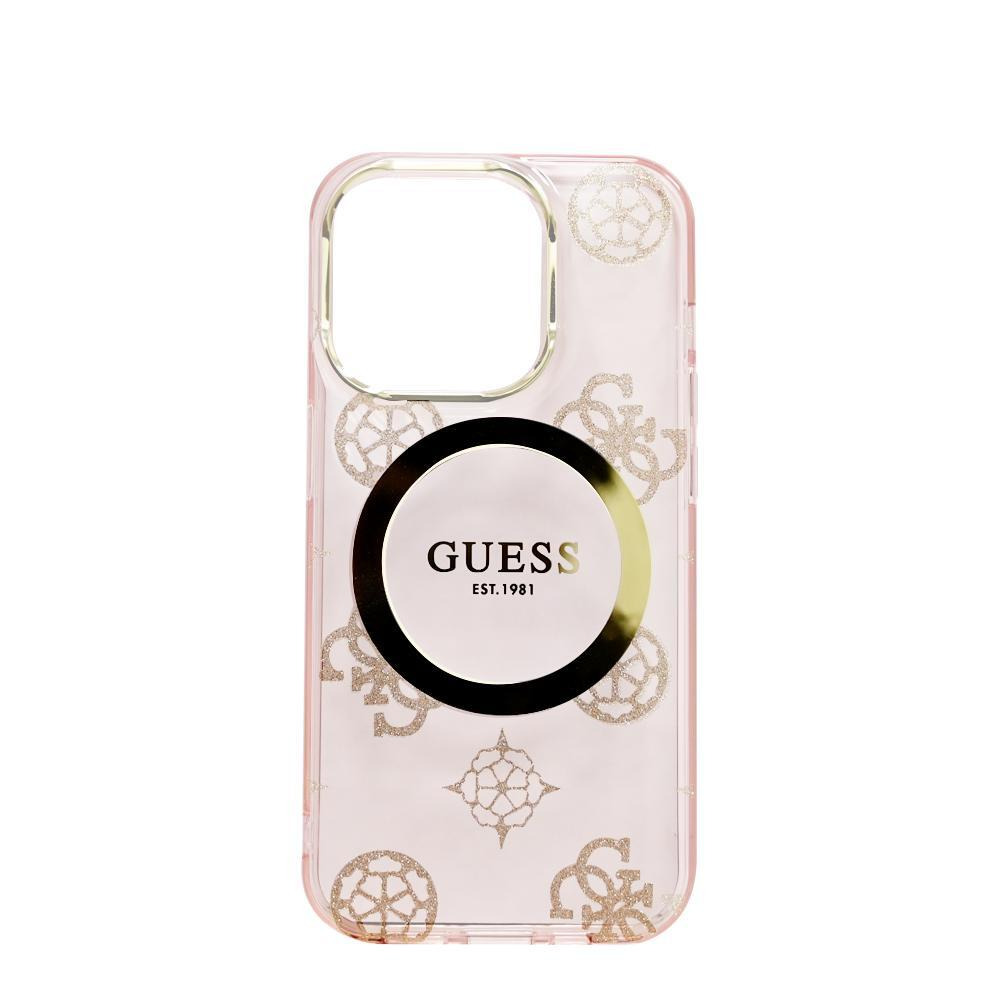 Guess Magsafe Iml Case Iphone 15 Pro Max Gold/pink - 1