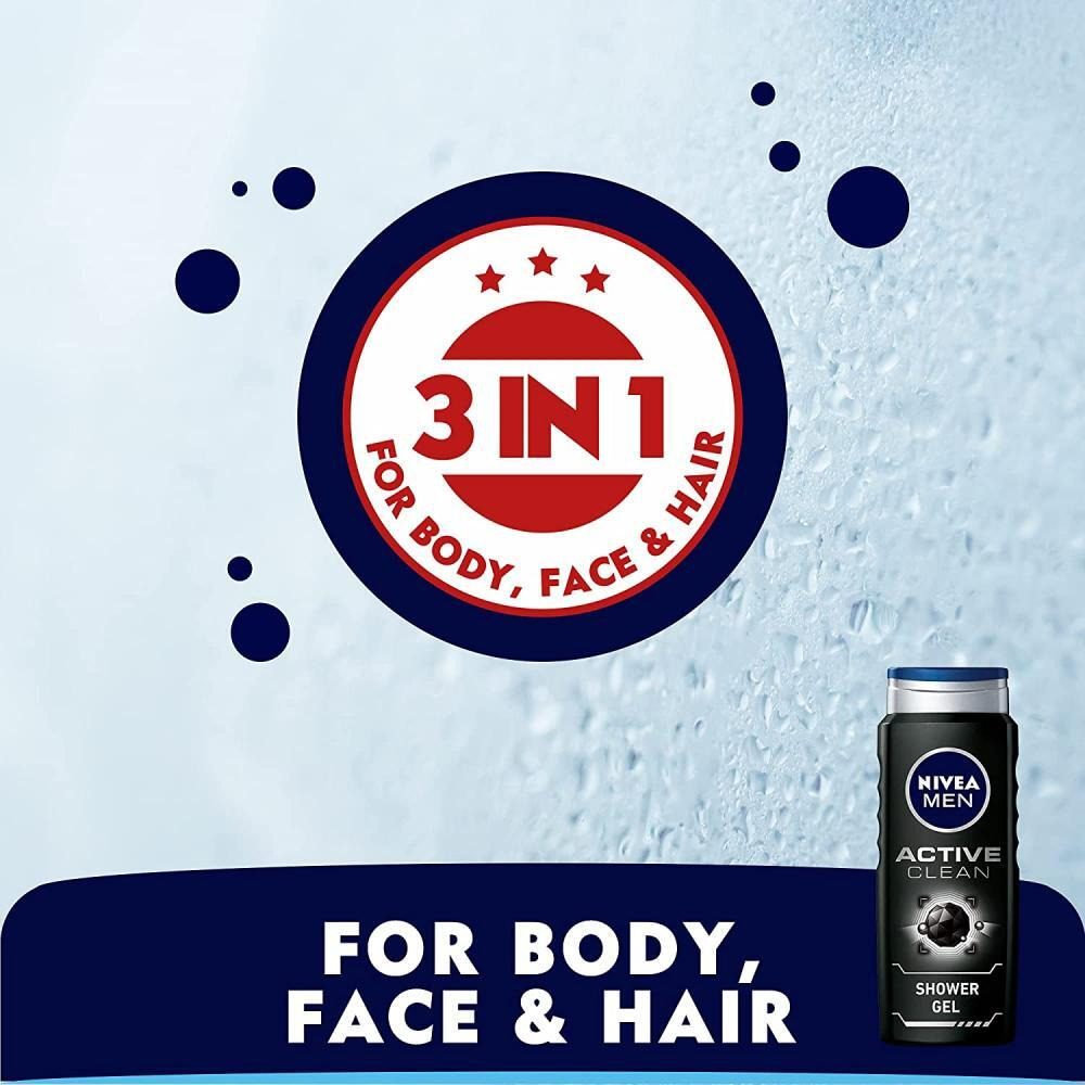 Nivea / Shower gel, Active clean, 500 ml - 5