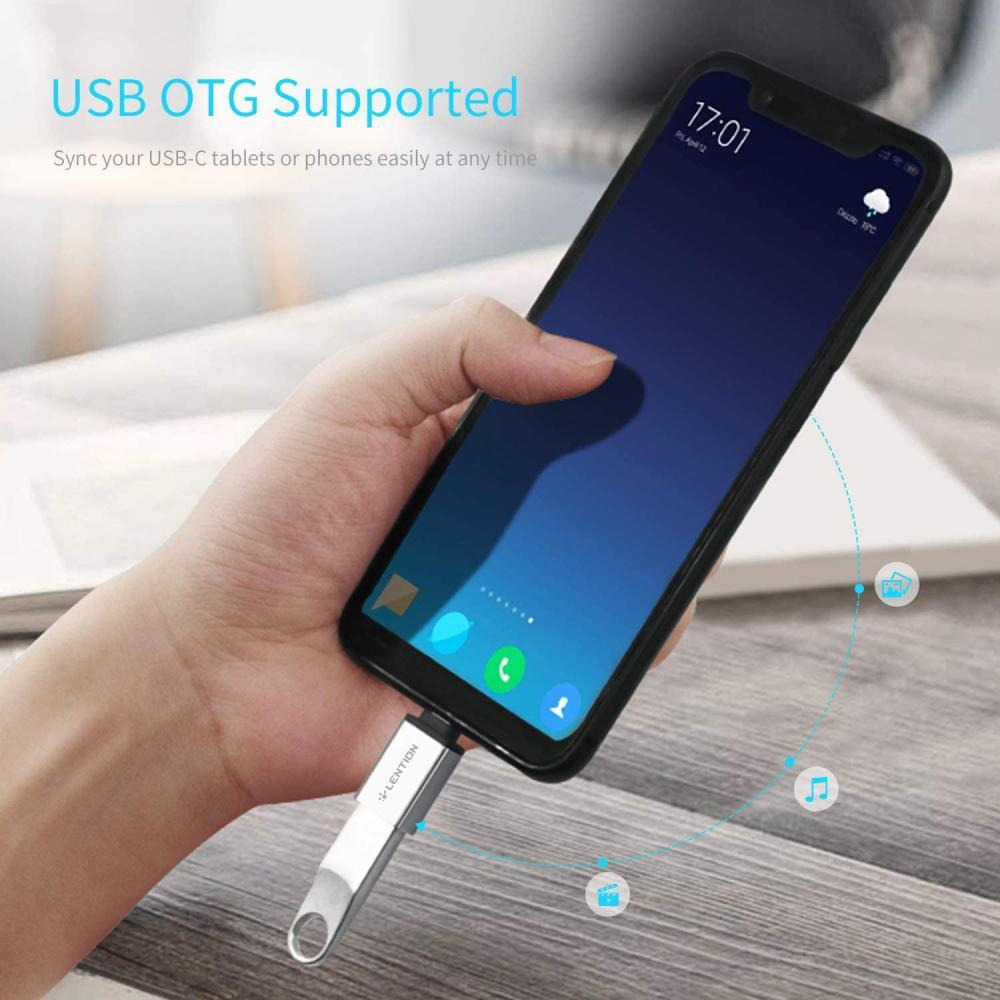 LENTION / Cable adapter, USB C to USB 3.0 Adapter, Type-C male to type A female - 4
