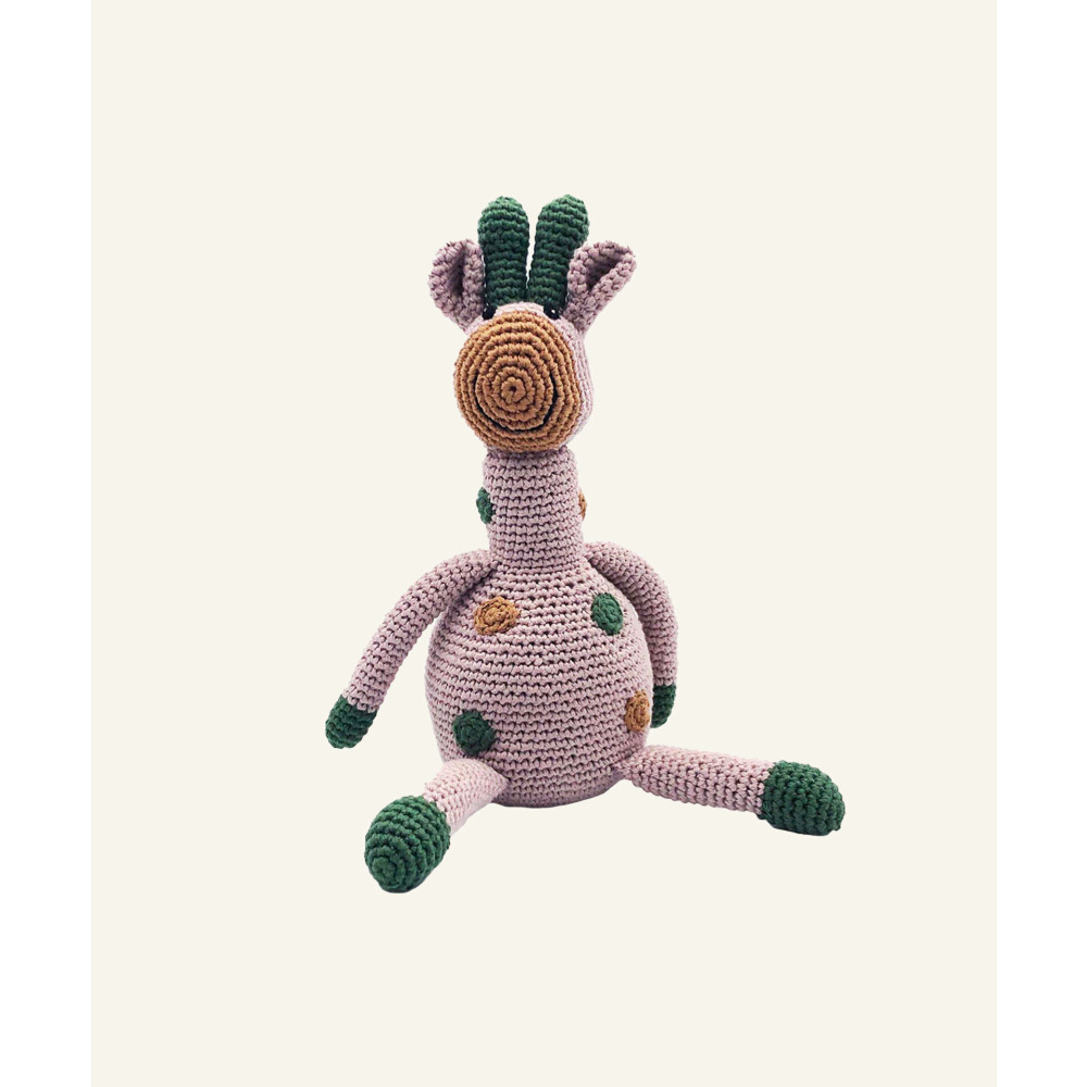 لعبة قطيفة بيبل، زرافة حيوانات سفاري، رمادي داكن - 1