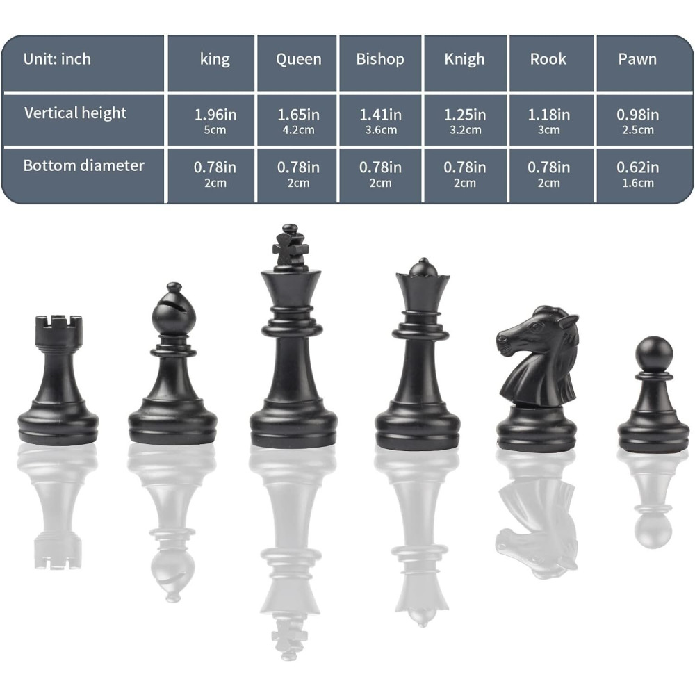 Travel Chess Set Magnetic – 9.7 Inch Folding Portable Chess Board With Gold & Silver Pieces - View #3
