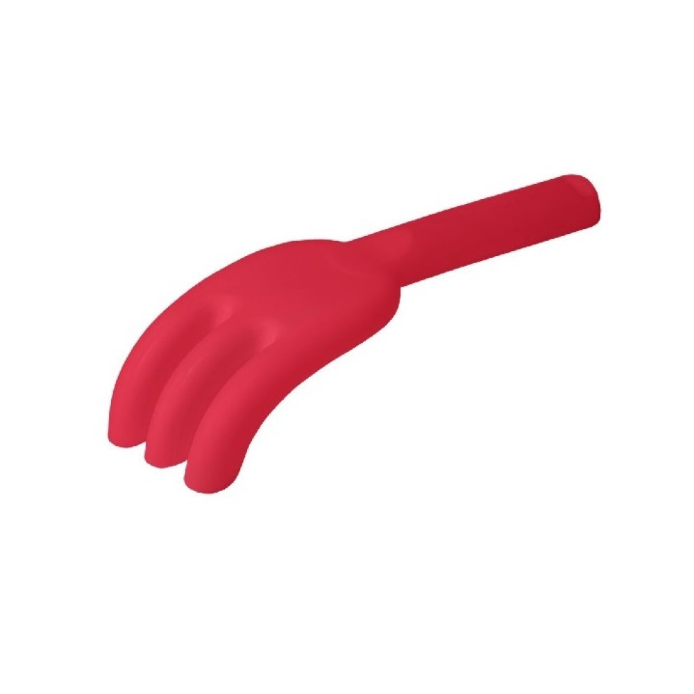 Rakes Scrunch, Sand play tool, silicone, Cherry Red - 1