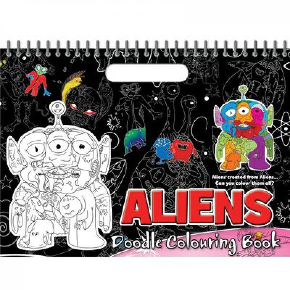 Aliens Doodle Colouring Book - 1