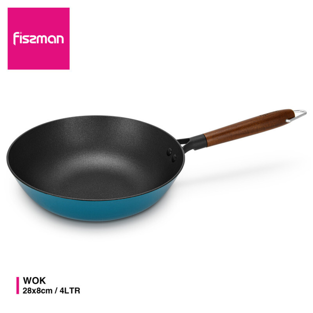 Fissman Wok Seagreen Series 28X8СМ/4Л (Легкий Эмалированный Чугун С Антипригарным Покрытием) - 4