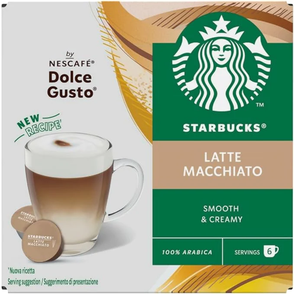 Starbucks Latte Macchiato  Nescafe Dolce Gusto Coffee Pods, 12 Capsules 129g - 3