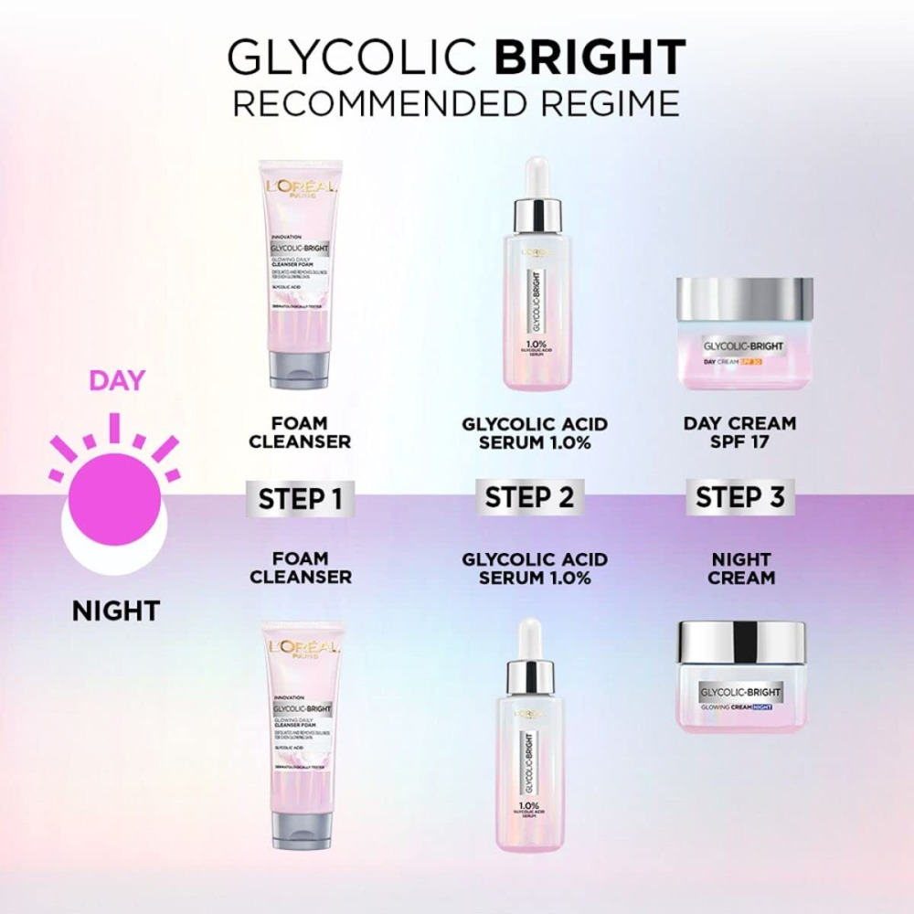 L’oreal Paris Glycolic Bright Ежедневное Пенящееся Очищающее СРЕДСТВО Для лица, 50 мл - 6