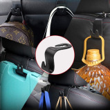Chenmay / Vehicle car backseat headrest hanger storage organizer, black, 4 pcs - 7 miniature