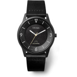 TRIWA Black Solar Classic Leather Strap Unisex Watch Solar Powered Movement VS22B - 1 miniature