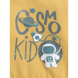 Boys' 2-Piece, Printed Sweatshirt and Jogger (12-18 month), Mustard-Green - 4 miniature