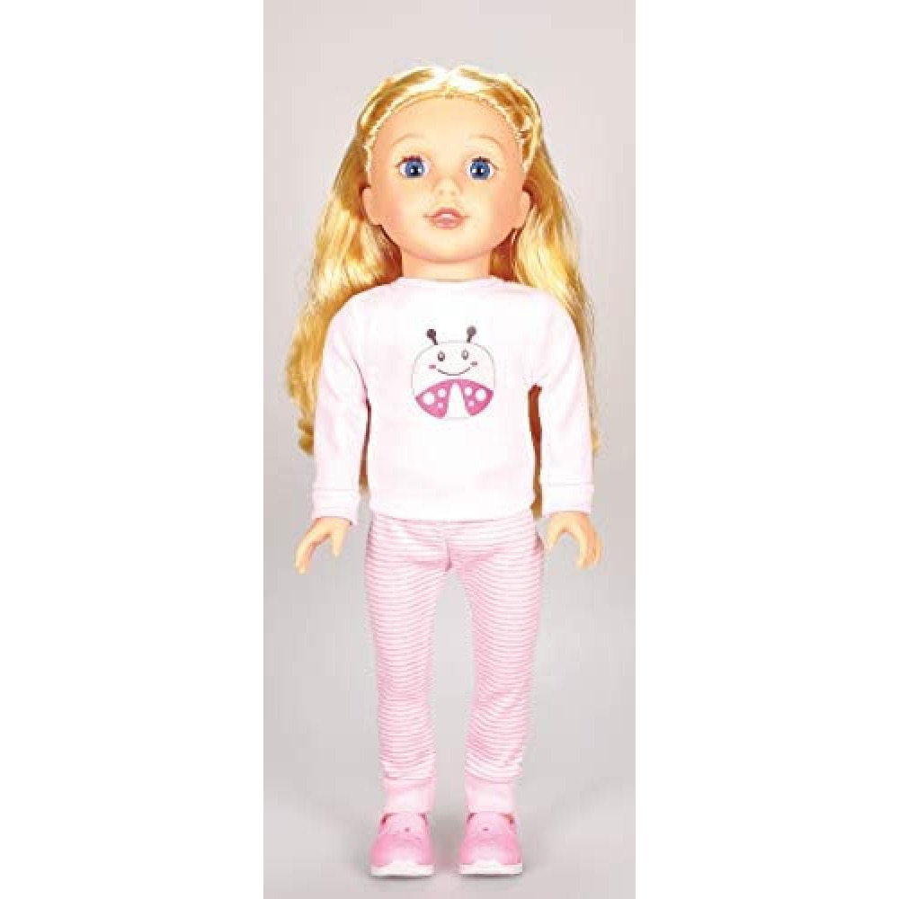 Lotus Soft Bodied Girl Doll Brinley Sleepover Set, Multi-Colour, 15”/38cm, Lt15018 - 2