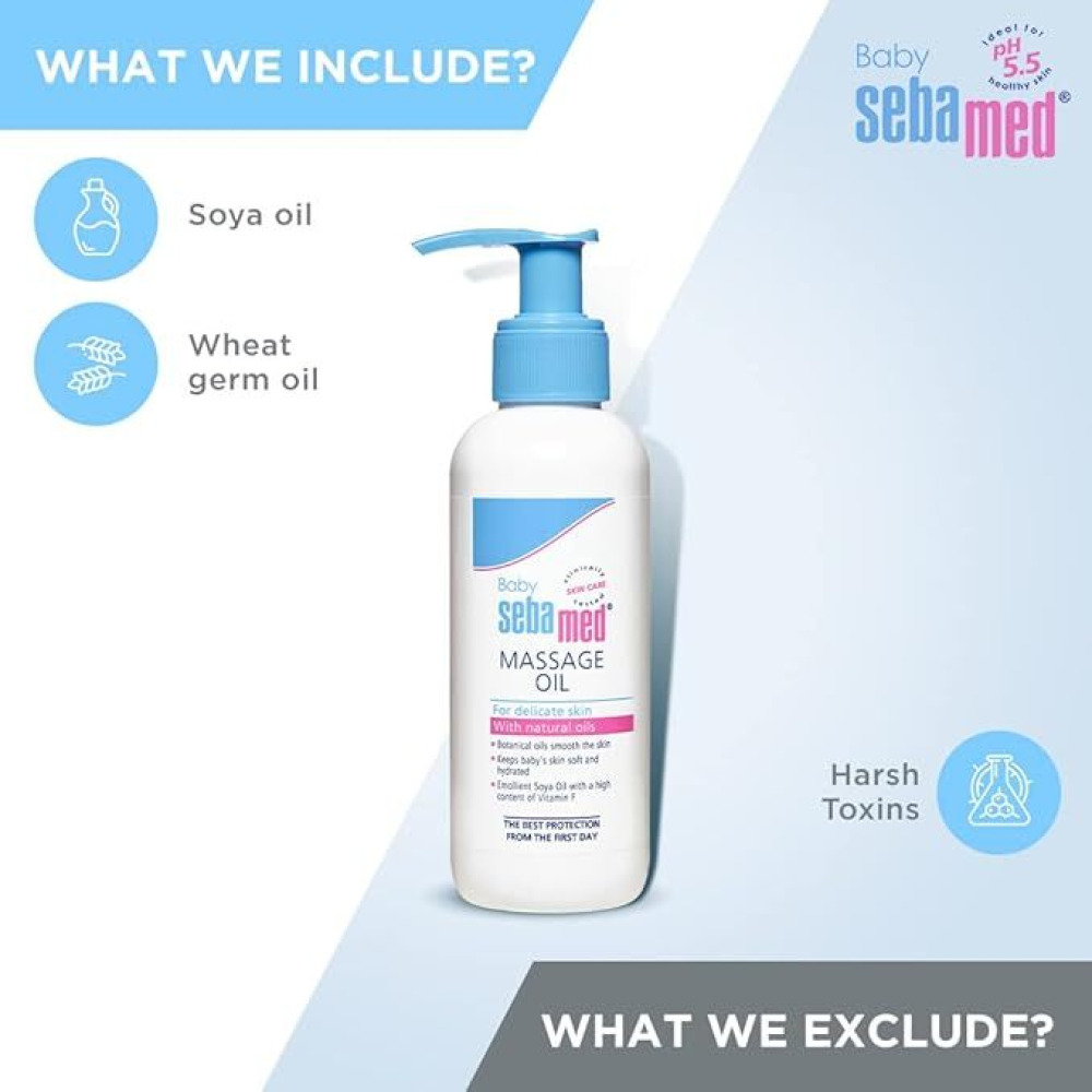 SEBAMED, Baby massage oil, 150 ml - 3