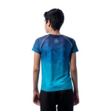 Rash Guard UAEJJ Jiu Jitsu Short Sleeve for Kids, Blue & Green, size YL - 5 miniature