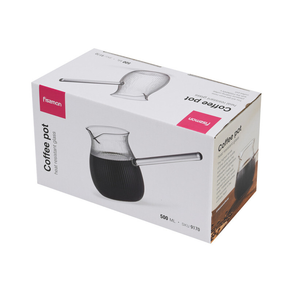 Fissman Coffee Pot 500ml Heat Resistant Glass - 4