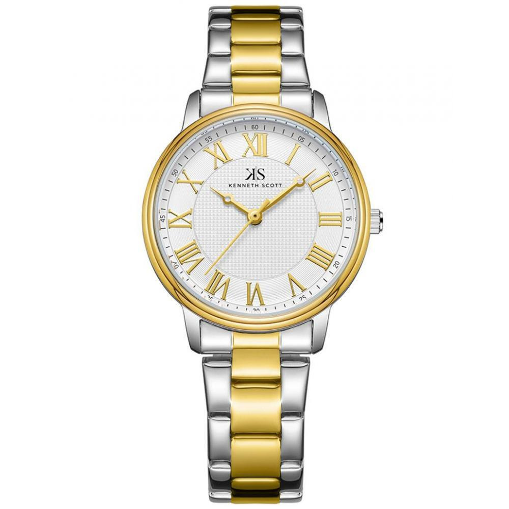 Kenneth Scott Women's White Dial Analog Watch - K22529-TBTW - 1