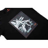 T-Shirt UAEJJ AJP Logo2, Cotton, for Men, Black - S - 2 miniature