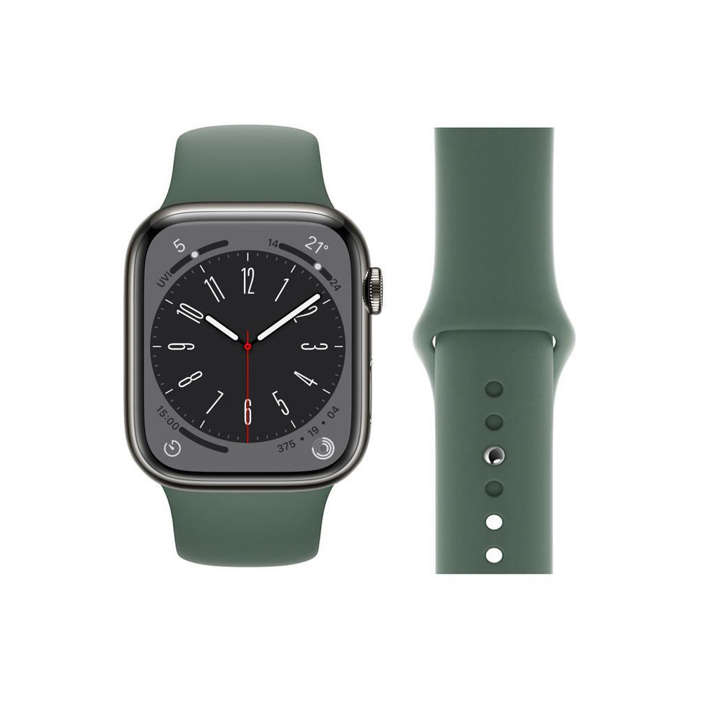 Perfii Solid Silicone Replacement Band for Apple Watch 49, 45, 44, 42 mm Series Ultra 8/7/6/5/4 SE - 1
