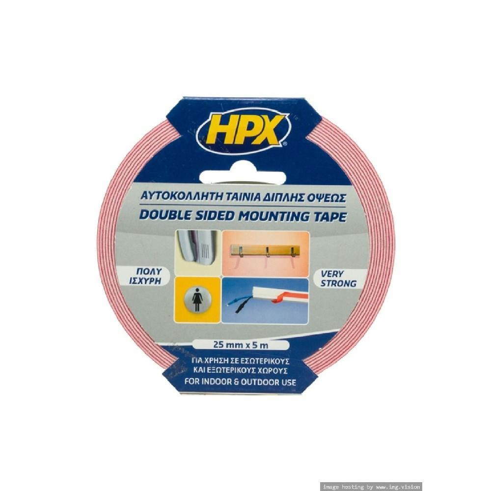 HPX Mirror Mounting Tape White 25mm x 5 Metre - 1