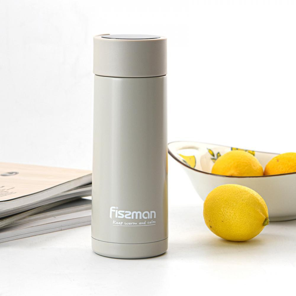 Fissman Double Wall Vacuum Flask 390ml Beige (Stainless Steel) - 3