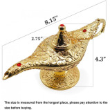 Aveson / Vintage lamp, Metal, Golden - 3 miniature