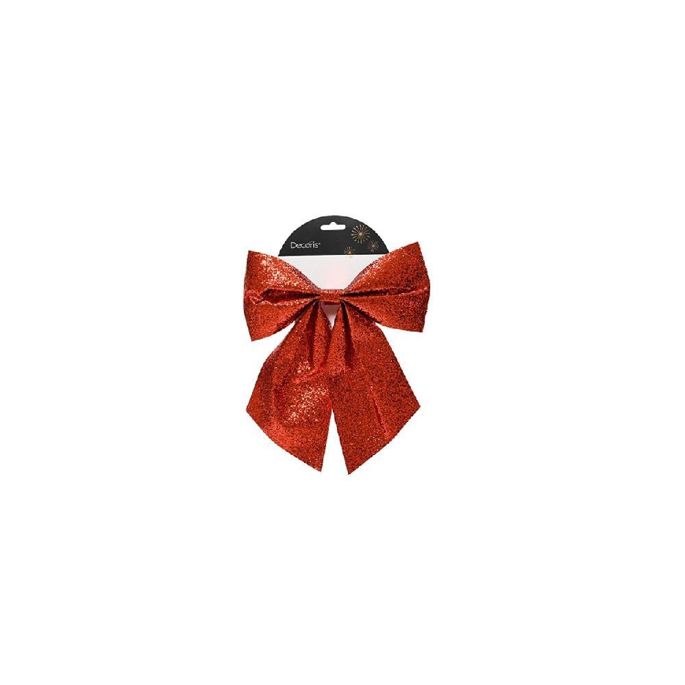 Kaemingk Decoris 20 cm Bow Polyester On Clip Red - 1