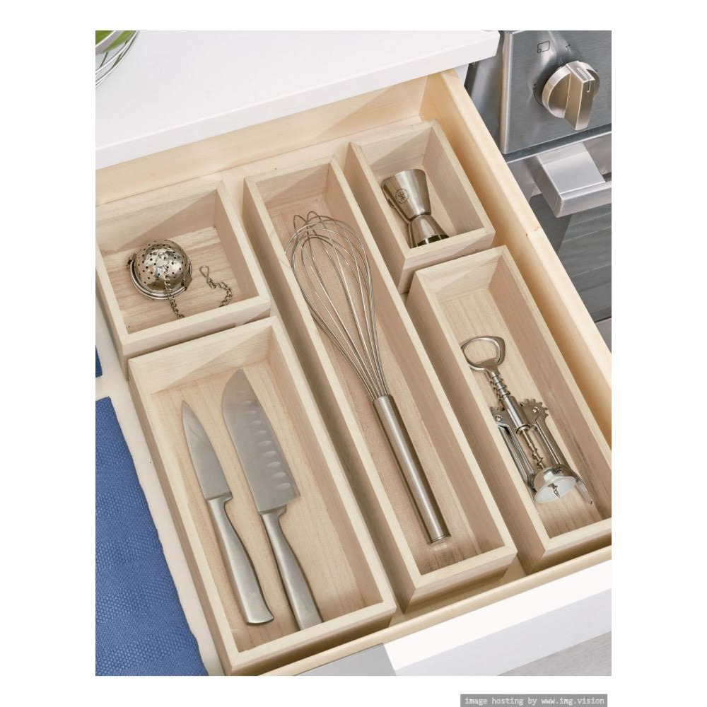 Interdesign Wood Drawer Organizer 5 x 3.3 x 2.5 inch - 4