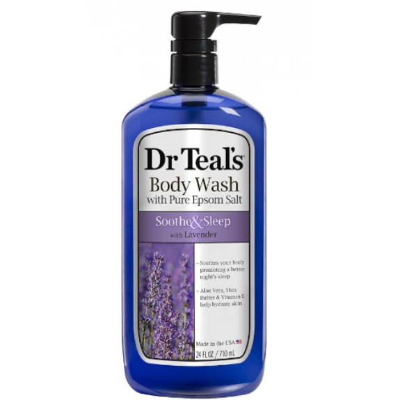 Dr. Teal's, Body wash with epsom salt, Lavender, 24 fl. oz (710 ml)