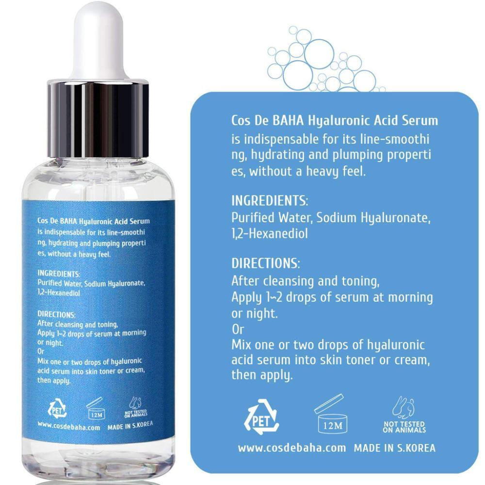 Cos de baha Hyaluronic Acid 1% Powder Solution Serum - 1oz (30ml) - 3