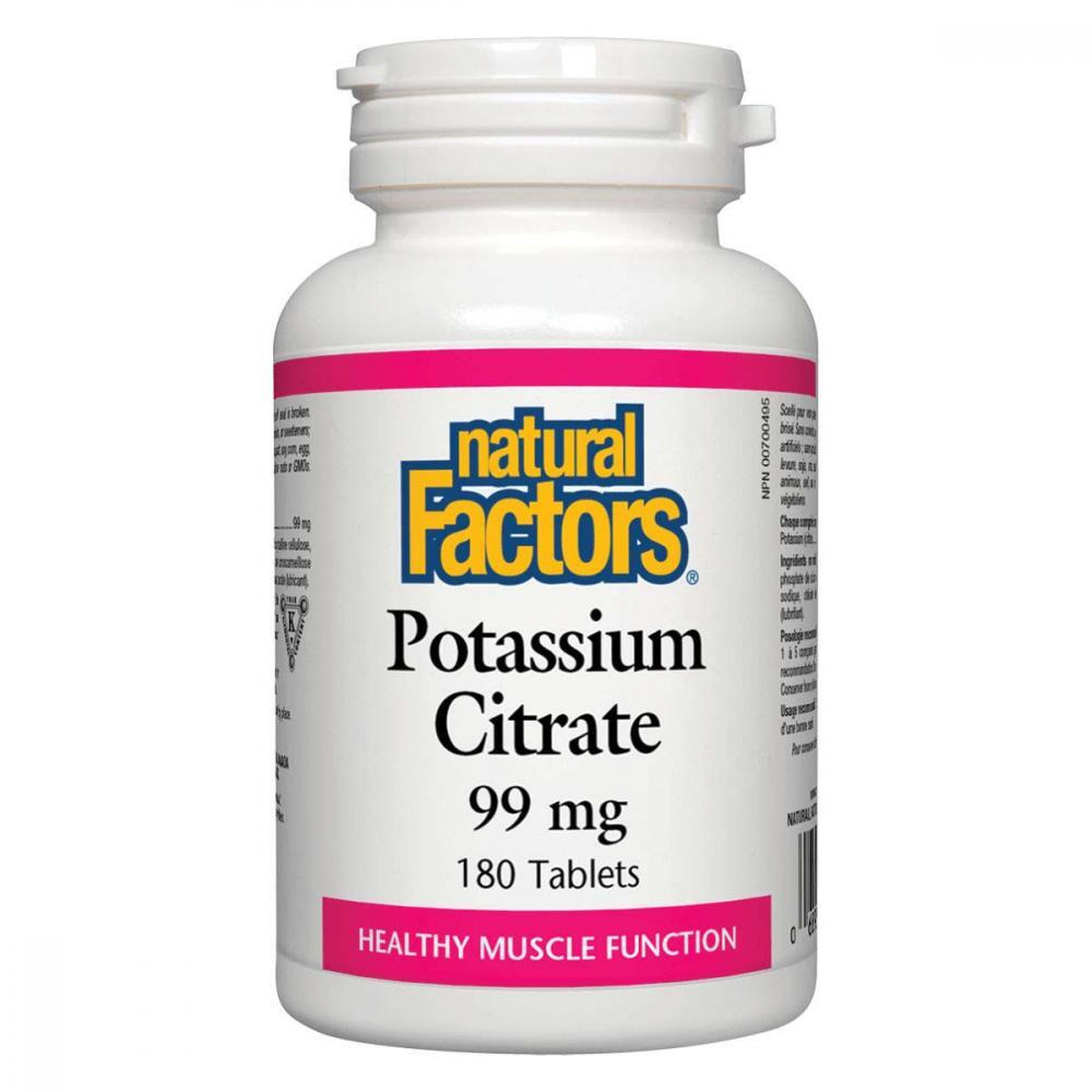 Natural Factors Potassium Citrate, 99 mg, 180 Tablets - 1