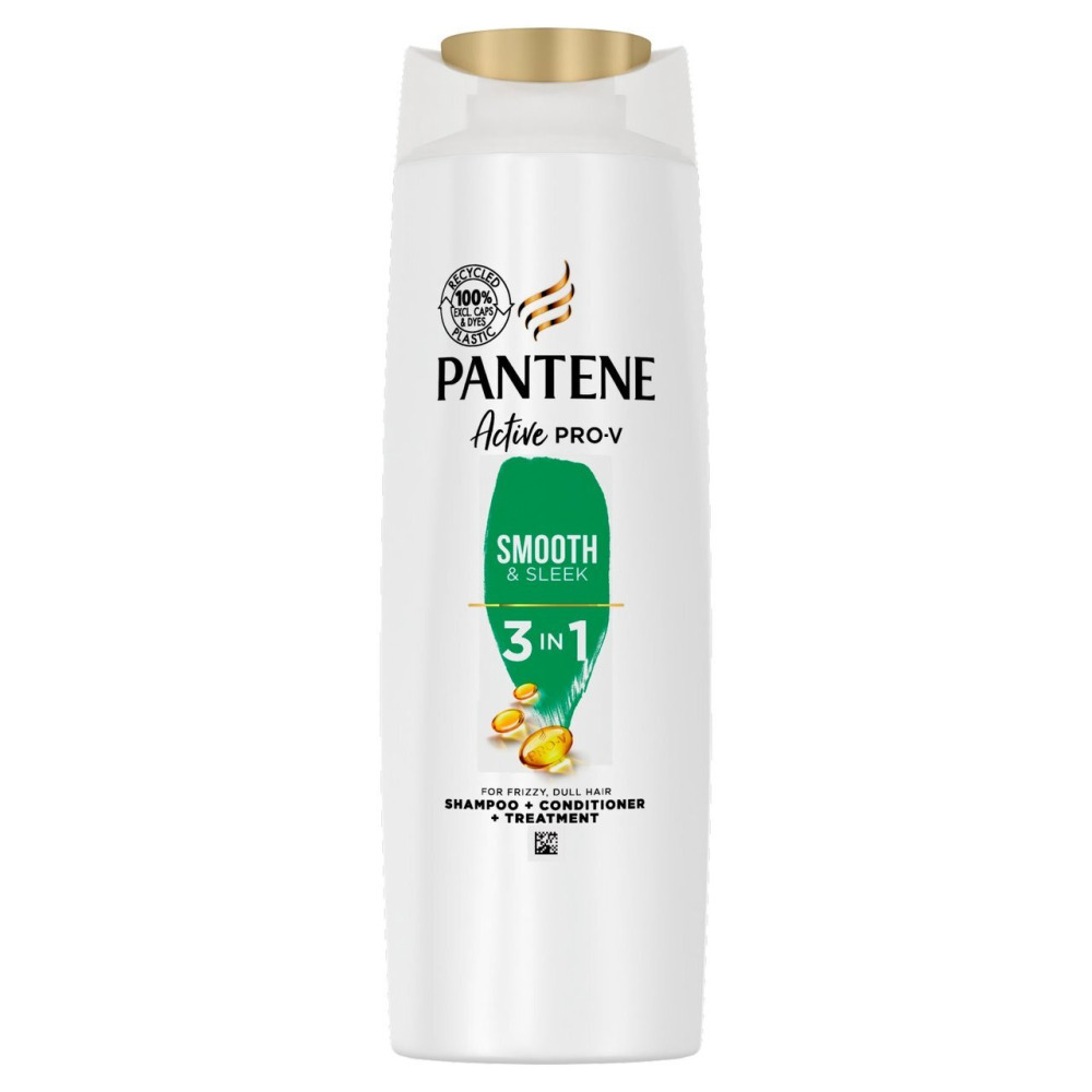 Pantene Pro-V Smooth & Sleek 3in1 Shampoo + Conditioner + Treatment, 450ml - 1