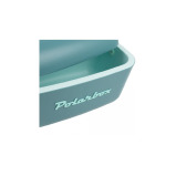 Polarbox Classic Cooler Box with Leather Strap, Blue - Marine Green Rigid Thermal Insulated Ice for Beach, Picnic Party, 12 L - 3 miniature