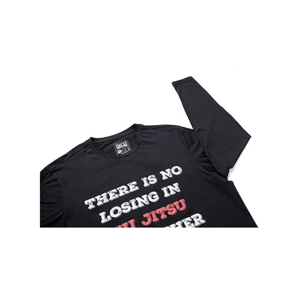 تي شيرت بأكمام طويلة Ll UAEJJ Jiu-Jitsu للجنسين، أسود - XXL - 2