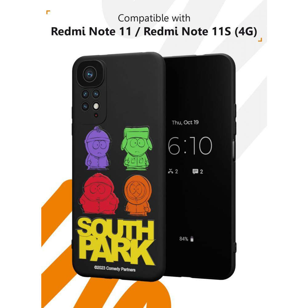 for Redmi Note 11 Case, Shockproof Protective Phone Case for Redmi Note 11, with South Park V.2 Pattern - 2