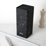 Fissman Kitchen Knife Organizer 10x10x22cm, Square Shaped, Black Marble (Plastic) - 2 miniature