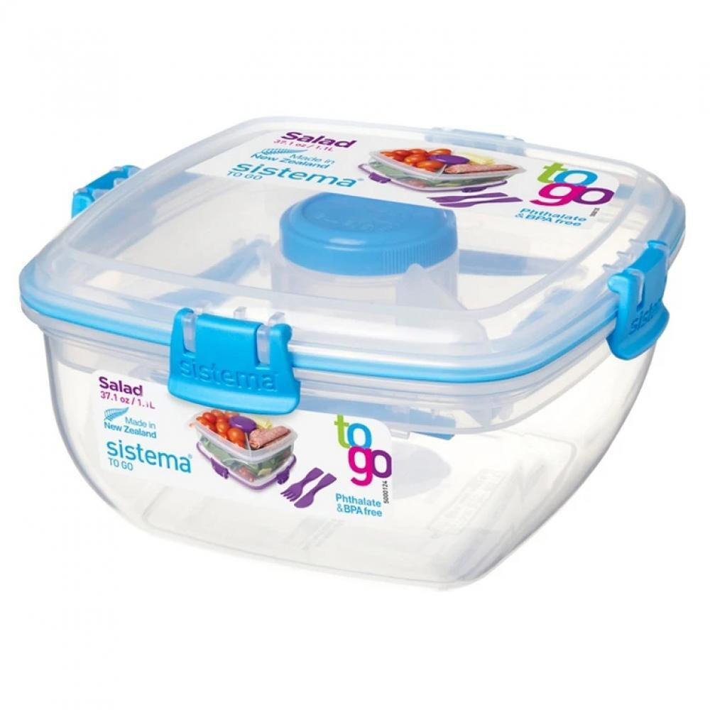 Sistema Salad To Go 1.1L Blue Clip - 2