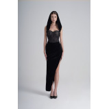 فستان فيفيت كورسيه دانتيل، أسود، مقاس XXL - 2 miniature