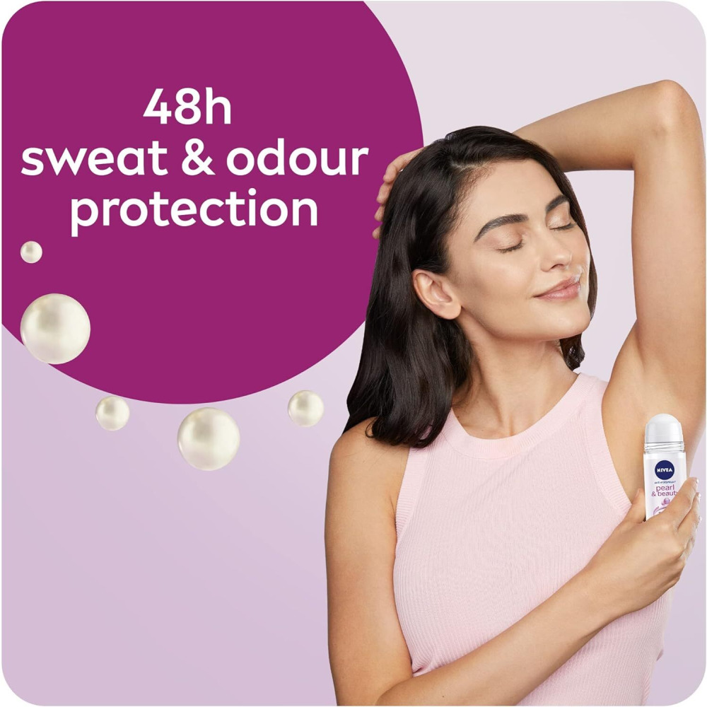 NIVEA Шариковый Антиперспирант для ЖЕНЩИН, Экстракты ЖЕМЧУГА И Жемчуга BEAUTY, 2X50 мл - 3