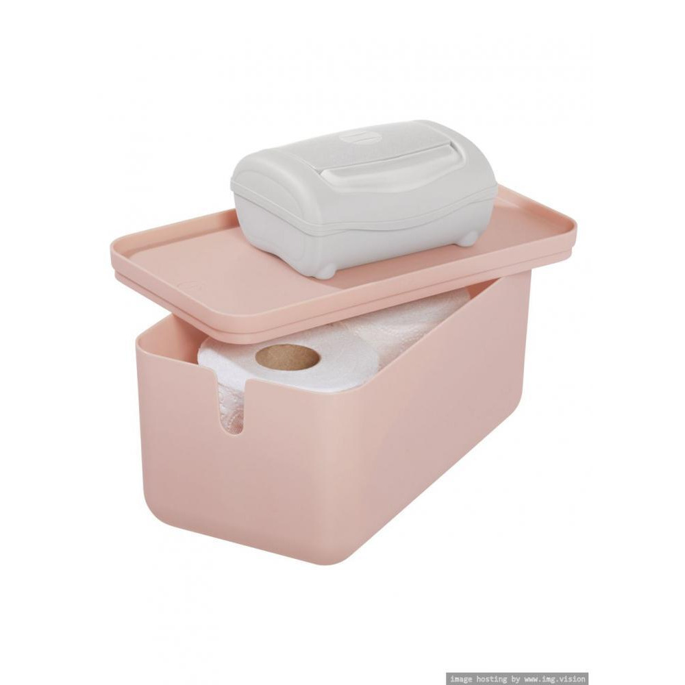 Interdesign Cade Lidded Storage Bin Blush Pink - 4