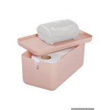 Interdesign Cade Lidded Storage Bin Blush Pink - 4 miniature