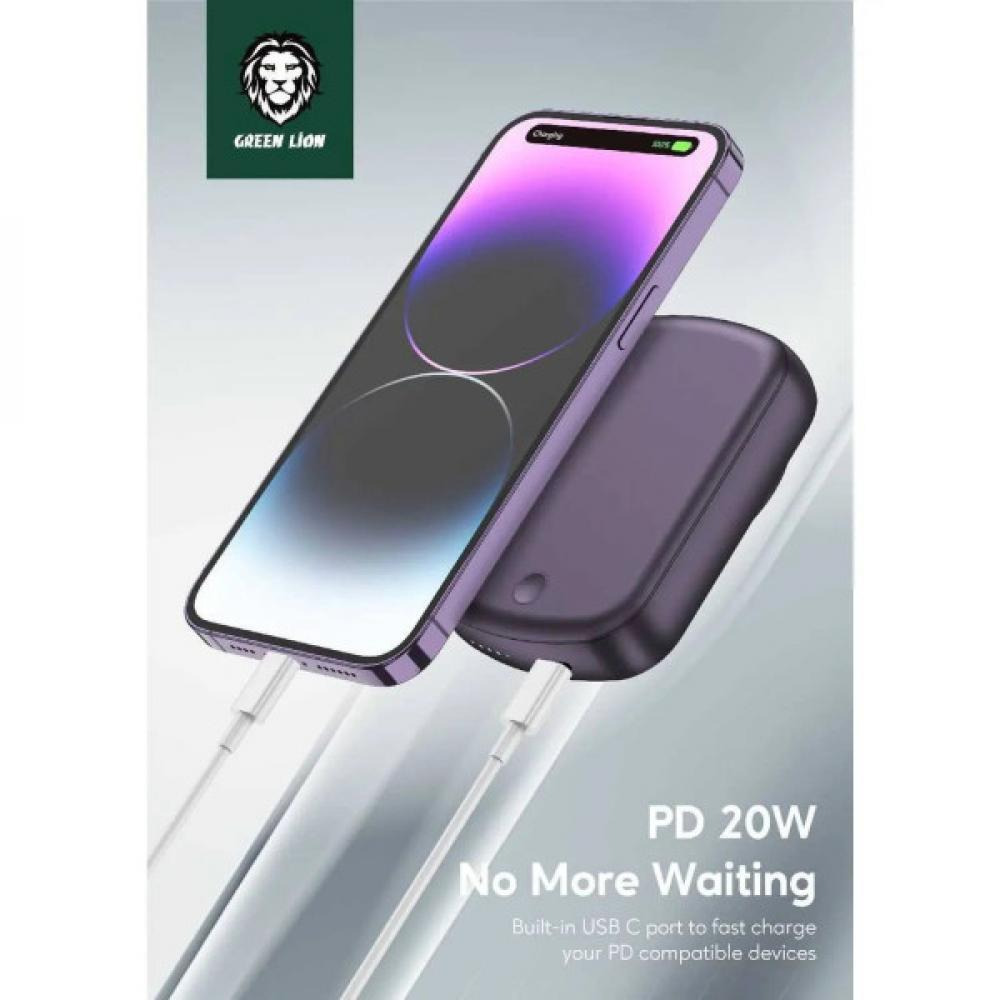 Green Lion LUXEMBOURG Magsafe Powerbank PURPLE 10000 mAh GNLXPBPL - 5